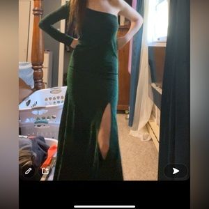 prom dress sparkly green